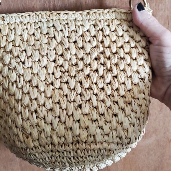 BUJIBAJA  ANTHROPOLOGIE  raffin crossbody bag. Extra strap. - Picture 7 of 8